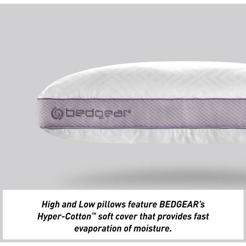 Bedgear High Bed Pillow For Back and Stomach Sleepers&#160;Breathable Hypoallergenic Cover, 3 of 6