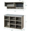 31.5" Coat Rack and Shoe Bench Set, Hall Tree with 10 Shoe Storage Cubbies, 5 Coat Hooks, Multifunctional Entryway Storage Shelves - 2 of 4