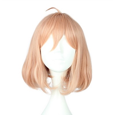 Unique Bargains Women's Wigs 14" Orange with Wig Cap 21.5'' - 22.5''