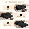GDFStudio Sheila Convertible 66" Velvet Queen Size Sofa Bed with Side Pocket - 3 of 4