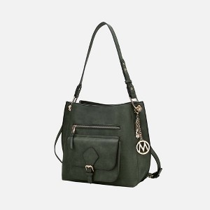 MKF Collection Yves Vegan Leather Women’s Hobo Bag by Mia K - Olive - 1 of 4