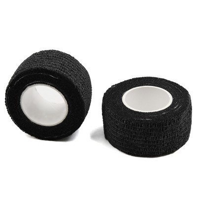 Unique Bargains Non-Woven Self Adhesive Tape Finger Elbow Wrist Ankle Protector Wrap Roll 2 Pc Black