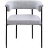 Meridian Furniture,Malin Grey Boucle Fabric Dining Chair, Set of 2 - 2 of 4