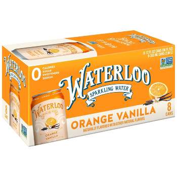 Waterloo Orange Vanilla Sparkling Water - 8pk/12 fl oz Cans