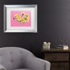 Trademark Fine Art - Ania Zwara  Yellow Dandelions On Pink Matted Framed Art - 2 of 4