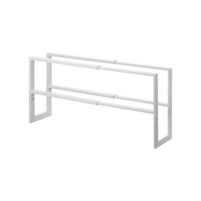 Yamazaki Home - Expandable Shoe Rack - Two Sizes - Steel - Double - White