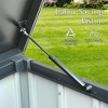 Steel Deck Box Lockable Large Storage Container Waterproof Storage Box For Patio Furniture Garden Tools Pool Supplies - 4 of 4