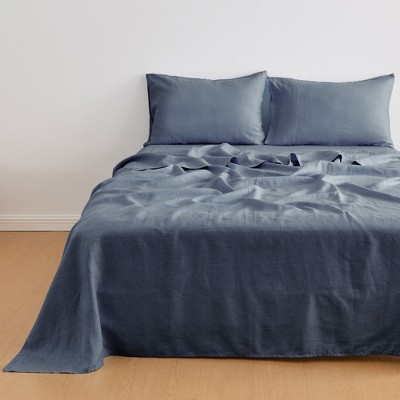100% European Flax Linen Bed Sheet Set by Verlee