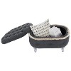CAVINAS 29.5" Fabric Storage Benches with Button-Tufted,Modern Window Footstool with Fringe,Footboard Bench for Bedroom - 4 of 4