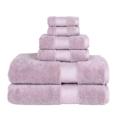 6pc Bath Towel Set Light Purple - Made Here