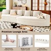 115.7" 4-Seater Chenille Modular Sofa Set, Curved Design Sofa Couch with 5 Pillows, No Assembly for Living Room & Bedroom - ModernLuxe - 4 of 4