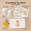 KeaBabies Baby Hand and Foot Print Kit, Duo Baby Picture Frame for Newborn, Baby Keepsake Frames (Alpine White) - 2 of 4