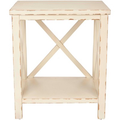 Mia End Table - Vintage Cream - Safavieh