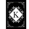 Briarwood Lane Double Sided House Flag 40x28 For Outdoor Black and White Monogram K House Flag - 3 of 4