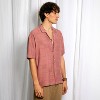 Campus Sutra Men Men's Sienna Brown Graph-Tactile Oversized Shirt - 3 of 4