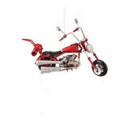  Gallerie 4.75" Chopper Motorcycle Christmas Ornament - Red/Black 