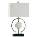 Rustic Coastal Style Table Lamp with Floated Seashell - StyleCraft