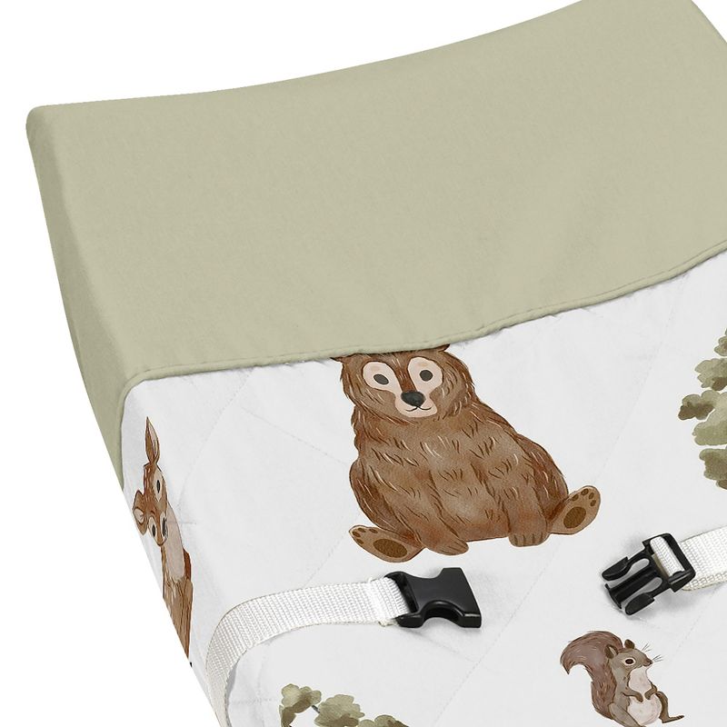 Sweet Jojo Designs Boy Girl Gender Neutral Unisex Changing Pad Cover Watercolor Woodland Forest Animals Multicolor, 4 of 6
