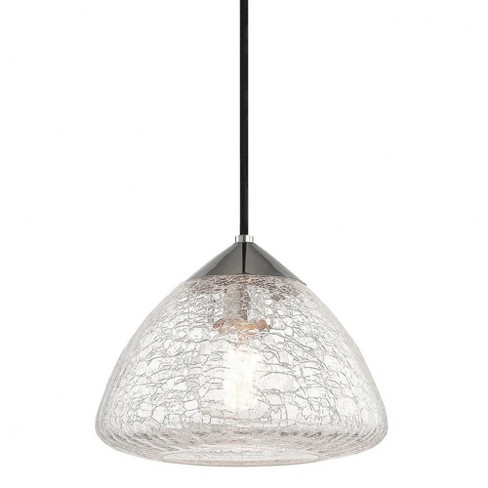 Mitzi Maya 1 - Light Pendant in  Polished Nickel Clear Crackle Shade - image 1 of 3