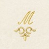 Linum Home Textiles 100% Turkish Cotton MONICA Gold Thread 2PC Embellished Washcloth Set - 3 of 3