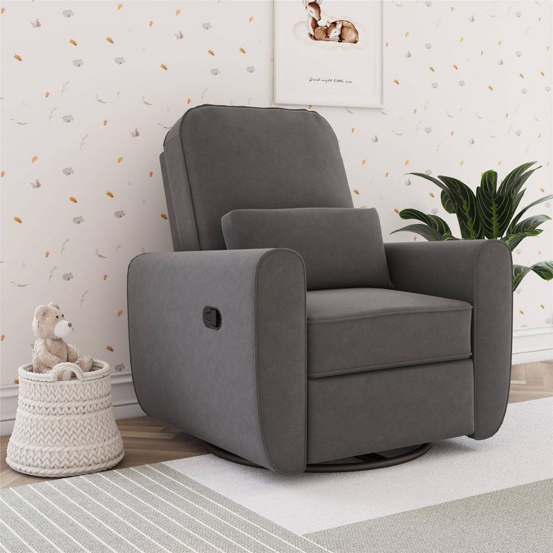 Baby Relax Kennedy Nursery Gliding Recliner Upholstered Accent Chair - Gray, 3 of 23