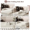 Convertible Corduroy Sleeper Sofa Bed,Folding Mattress Couch with Fixed-Shape Frame,3 Seater Fold Out Futon - 3 of 4
