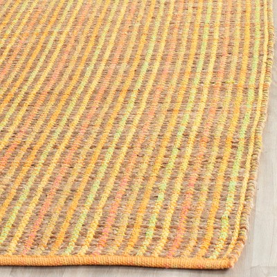 Gray Geometric Handmade Cotton 8' x 10' Area Rug