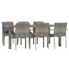 vidaXL Garden Dining Set Grey with dark grey cushions - 3 of 4