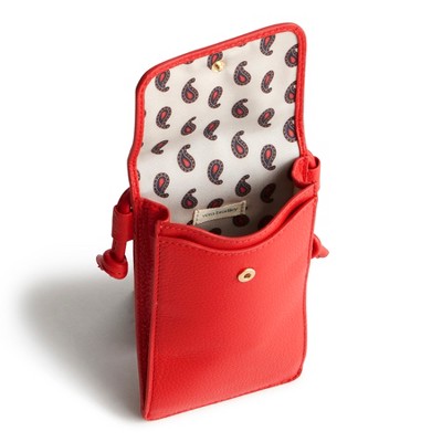 Vera Bradley Women's Leather Phone Case Crossbody Bag Goji Berry Red — фото 2