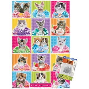 Trends International Keith Kimberlin - Kitten - Cupcake Unframed Wall Poster Prints - 1 of 4