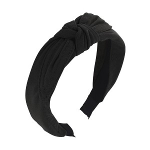 Unique Bargains Women's Tie Bow Wide Headbands 1 Pc - 1 of 4