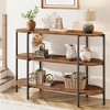 Entryway Console Table, 3 Tier Industrial Metal Sofa Table 47.2" Behind Couch Table - 3 of 4