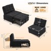 Karl Home |Teddy Fleece Armless Sleeper Chair Sofa Bed Space-Saving Pull-Out Chair Bed For Small Spaces - 4 of 4