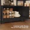 5-Tier Coffee Bar with Shelves, Bakers Rack w/Storage Cabinet, Bookshelves Storage Organizer, Display Standing Shelf Unit for Living Room - 4 of 4