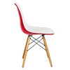 LeisureMod Cresco Mid-Century Modern Acrylic Dining Chair with Wooden Dowel Eiffel Legs – Kitchen & Dining Room Chair - 3 of 4