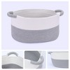 Unique Bargains Woven Handles Shelf Closet Storage Basket - 3 of 4