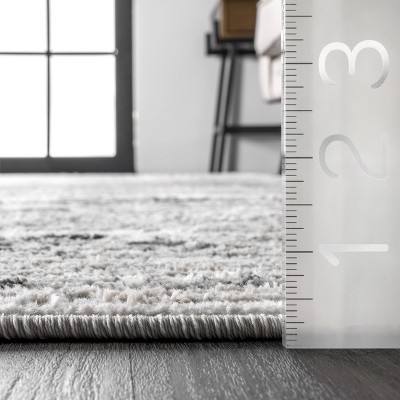 EcoChic Silver Speckled 5' Round Synthetic Area Rug
