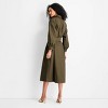 Women's Belted Maxi Shirtdress - Future Collective Dark Olive Green - 2 of 3