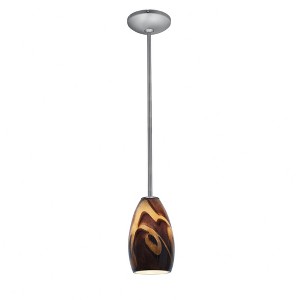 Access Lighting Champagne 1 - Light Pendant in  Brushed Steel - 1 of 1