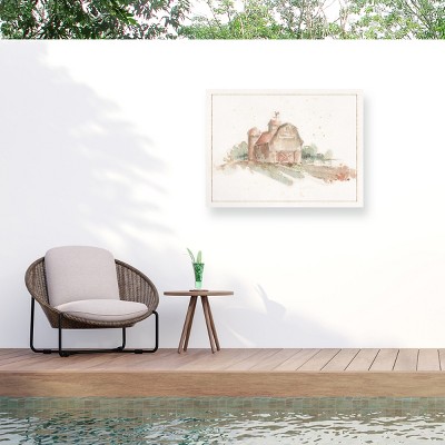 Lisa Audit Farm Friends XV Outdoor Canvas Print in White and Tan