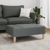 vidaXL Footstool Dark Gray 30.3"x21.7"x12.2" Fabric - 3 of 4