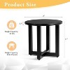 VINGLI Round Outdoor Side Table, Small Metal Outdoor Table Patio End Tables for Balcony, Porch, Garden and Poolside - 3 of 4