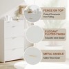 Modern Fluted Shoe Cabinet with 3 Flip Drawers, Slim Shoe Storage Organizer with 2 Drawers - 4 of 4