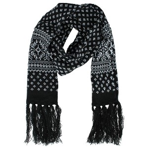 Polar Wear Men's Winter Snowflake Pattern Heavyweight Knit Scarf - 1 of 2