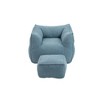 CAVINAS Faux Fur Bean Bag Chair with Footstool,Lazy Floor Sofa Chair with High Resilience Memory Foam,Cozy Lounge Chair for Living Room - 4 of 4