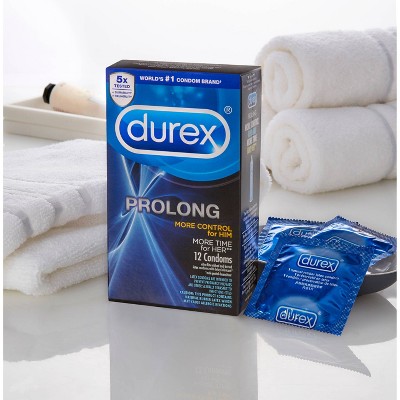 Durex Prolong Latex Condoms - 12ct