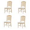 MAYEERTY 4-Piece Vintage Upholstered Dining Chairs, Serrated Backs, Dining Room, Natural - 4 of 4