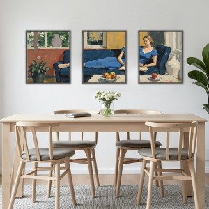 Elegant Black Triple Frame Artwork (30x40cm) - 1 of 4