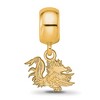 Black Bow Jewelry 14k Yellow Gold Plated Sterling Silver South Carolina Gamecocks NCAA Bead Charm - 3 of 4