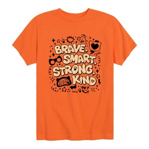 Boys' - Super Kitties - Brave Smart Strong Kind Short Sleeve Graphic T-Shirt - 1 of 4